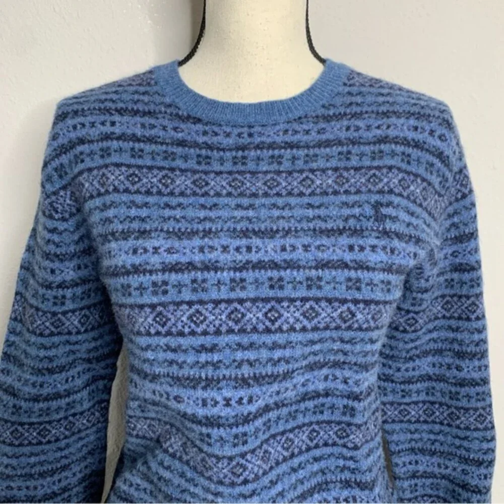 Polo Ralph Lauren Blue Fair Isle Wool Sweater
